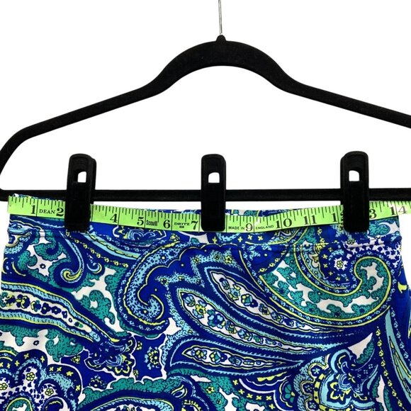 Coolibar Skort Women's M, Blue Paisley Patterned Pull On Sun Protection UPF 50+ - Picture 6 of 9